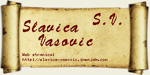 Slavica Vasović vizit kartica